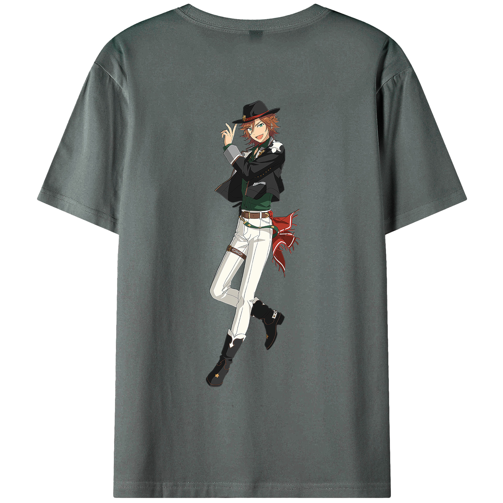 （画像用） あんさんぶるスターズ! Ensemble Stars 綿100％ メンズ半袖Tシャツ（バックプリント） 通気性